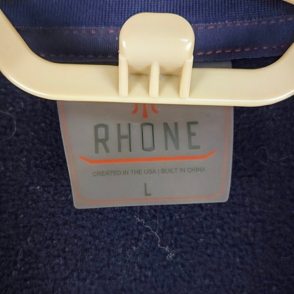 Rhone Quarter Zip Pullover Athletic Training Layering Top‎ Navy Blue L - Picture 3 of 7